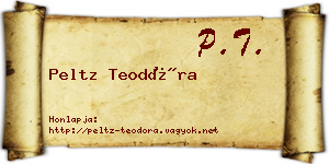 Peltz Teodóra névjegykártya